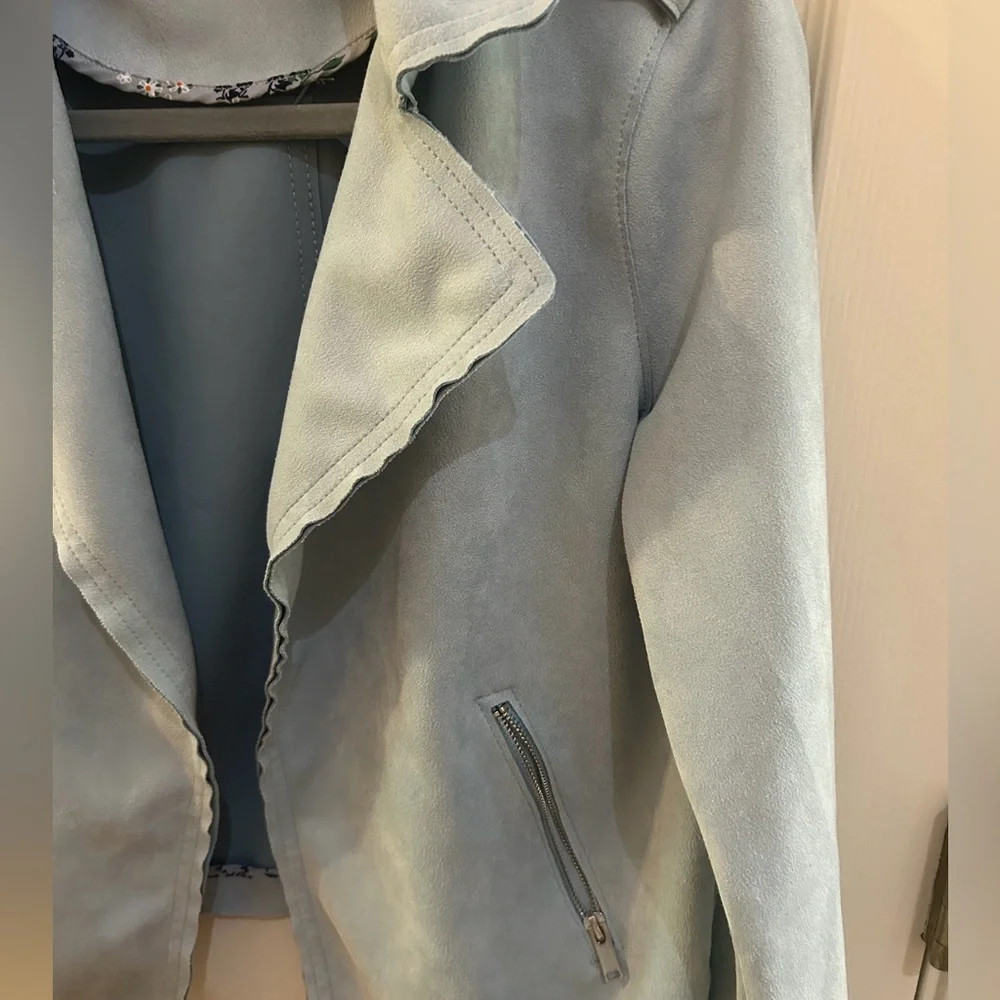 philosophy Blue Women's Faux Leather Jacket - Picture 2 of 10